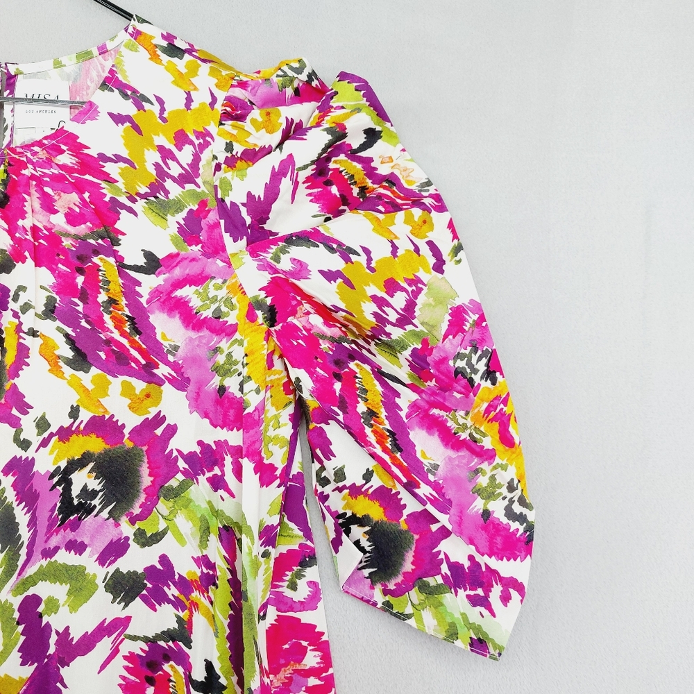 NEW Misa Emilia Pink Floral Summer Barbie Mini Dress P3188 - Picture 5 of 11